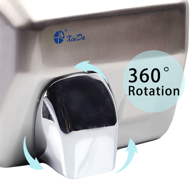 Automatischer Händetrockner aus Edelstahl zur Wandmontage für die Toilette
